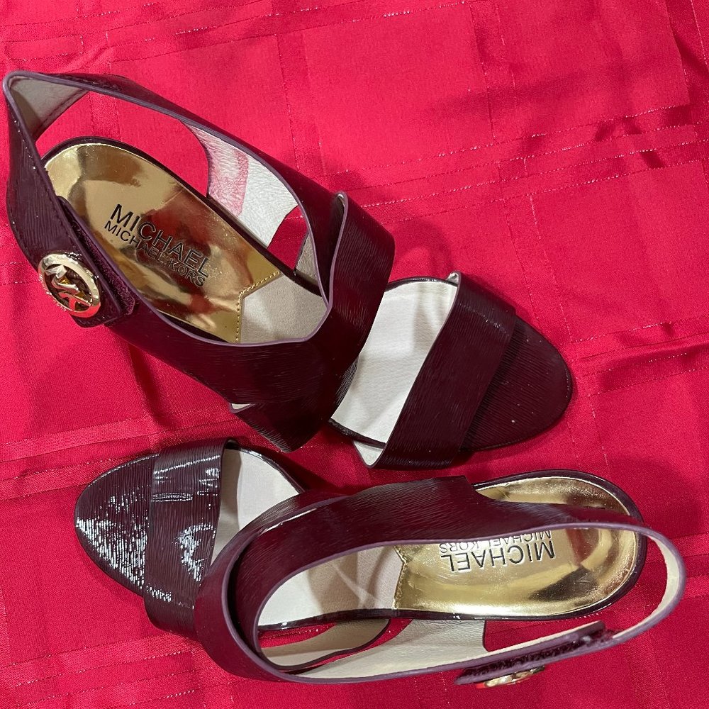 Michael Kors Patent open toe shoes